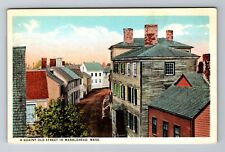 Marblehead, MA-Massachusetts, A Quaint Old Street Antique, Vintage Postcard picture