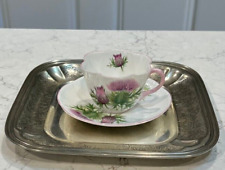 Shelley Thistle 13820 Dainty Shape Tea cup Saucer Queen Elizabeth Thistle picture