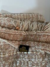 Tapestries Ireland Ltd Wool cream waffle pattern woven blanket w fringe COZY picture