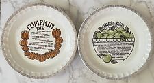 Lot of 2 VTG Royal China Jeanette Pie Plates Apple Pumpkin Dishes Servers picture
