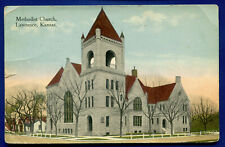 Methodist Church Lawrence Kansas ks old postcard picture