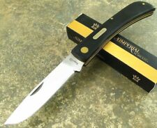 SCHRADE IMPERIAL Black Handle Folding Blade Sod Buster Pocket Jack Knife LARGE picture