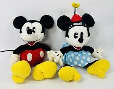 Vtg 1990 Disney Gund Mickey 7230 & Minnie Mouse 7231 Plush Pair 14