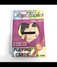Vintage '60s Royal Flushes Adult Nude Risque Pinup Girls Playing Cards LARGE picture