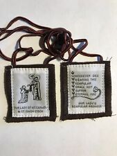 Brown Scapular 100% wool Mount Carmel image - Handmade in USA Traditional picture