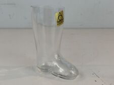 Vintage Oberglas Austria Clear Glass Boot 50 ml Shot Glass picture