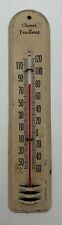 Vtg Chaney Tru-Temp Advertising Litho Tin Thermometer Mid Century USA picture