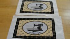 Panel Set (2) Featherweight Sewing Machine themed Custom Fabric Panel picture