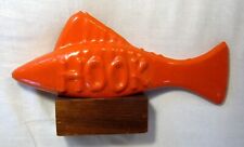Vintage Fishing Hunting mid century Orange Fish Doorstop, Rubber over Cast Iron picture