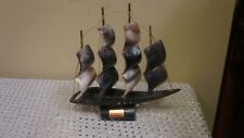 Vintage Genuine Horn Model Clipper Sailing Ship Made in Italy  picture