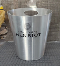 Vintage Henriot Champagne Bucket Aluminum France Decor Design 9” Rare WOW picture