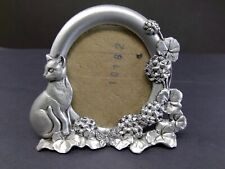 1997 Seagull Pewter Small Frame - Cat & Flowers picture