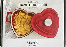 Martha Stewart Collection Enameled Cast Iron 2-Qt. Heart-Shaped Casserole, Creat picture