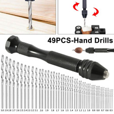 49 PCS HSS Mini Micro Spiral Hand Push Drill Chuck Twist Drill  Pin Vise Bit Set picture