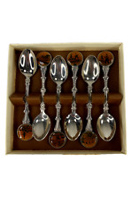 VTG Mid 1900s 6 Baby Spoons Holland & Pictures Depict Holland Ends Stainless picture