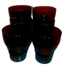 6 Anchor Hocking Royal Ruby Red Juice Glasses Windsor 4