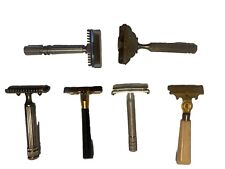 6 Vintage Safety Razors.  Gillette, Schick, Ever-Ready, And Gem picture