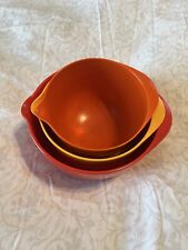 Rosti Vintage Set Of Bowls. Used, Red Orange Yellow Mixing Bowls picture