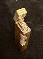 Vintage Dunhill Rollgas Lighter Gold Lines Pattern From 1970.  Looks Great picture