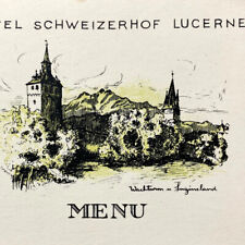 1950 Hotel Schweizerhof Restaurant Menu Schweizerhofquai Lucerne Switzerland picture