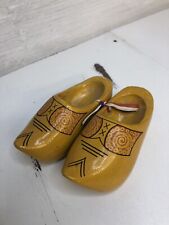 Mini Wood Clogs Hand Painted Dutch Shoes 4”x2” picture