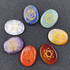 7PCS Chakras Stones Crystal Reiki Healing Energy Palm Natural Gemstone Set picture