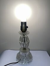 Vintage MCM Crystal Glass Desk Lamp *EXCELLENT WORKING* picture