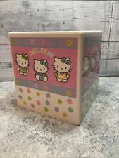 Vintage 2003 Hello Kitty Tissue Cover Box Holder Plastic Cube Sanrio picture