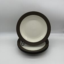 4 Noritake Colorwave Chocolate Large Pasta Bowl Set - 10.5” Cream Brown Bowls picture