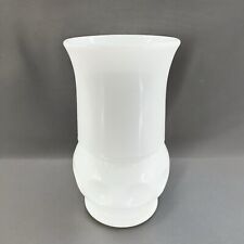 Vintage White Milk Glass Vase Vessel With Coin Dotted Pattern Bottom Glass Decor picture