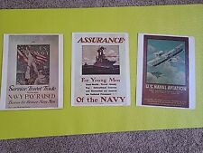 3 AUTHENTIC 1974 Vintage US Navy Recruiting Cardboard Poster RAD 14x11 picture