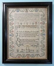 Large Exceptional American Early 19th c Sampler by Ruth C. Risbrough of Boston picture