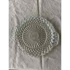 Glass Round Serving Platter Tray with Handles, 10” Diameter picture