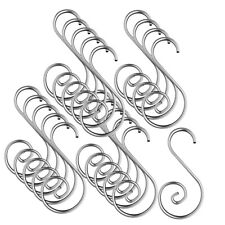 20 Beautiful Decorative Silver Christmas Metal Ornament Hooks,  2 Inches length. picture