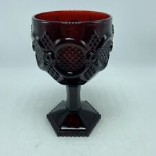  Avon The 1876 Cape Cod Collection Ruby Red Glass Goblet Vintage Replacement 6