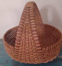 Vintage Primitive Farmhouse Woven Gathering Basket  picture