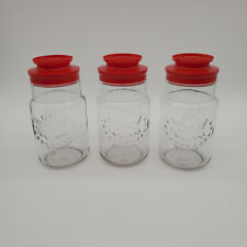 3 Anchor Hocking 1776 Eagle Logo Canisters with Lids picture