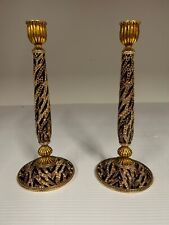 PAIR JAY STRONGWATER Tiger Collection Candlesticks picture