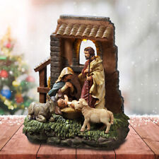 San Francisco Music Box Holy Family in Stable Window Musical Nativity Figurine picture