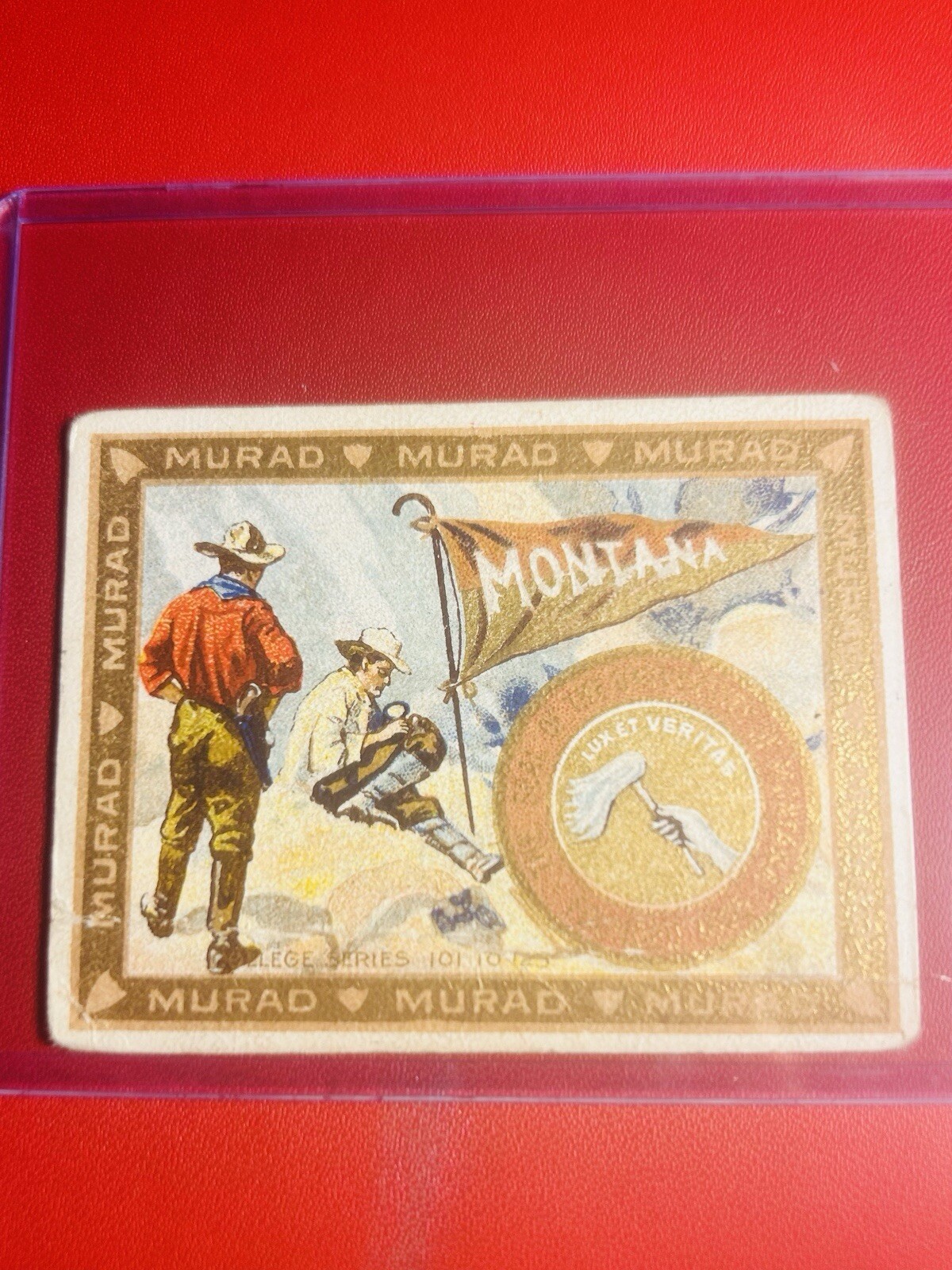 1910s T51 Murad Cigarettes - Montana - College Series - New To Market
