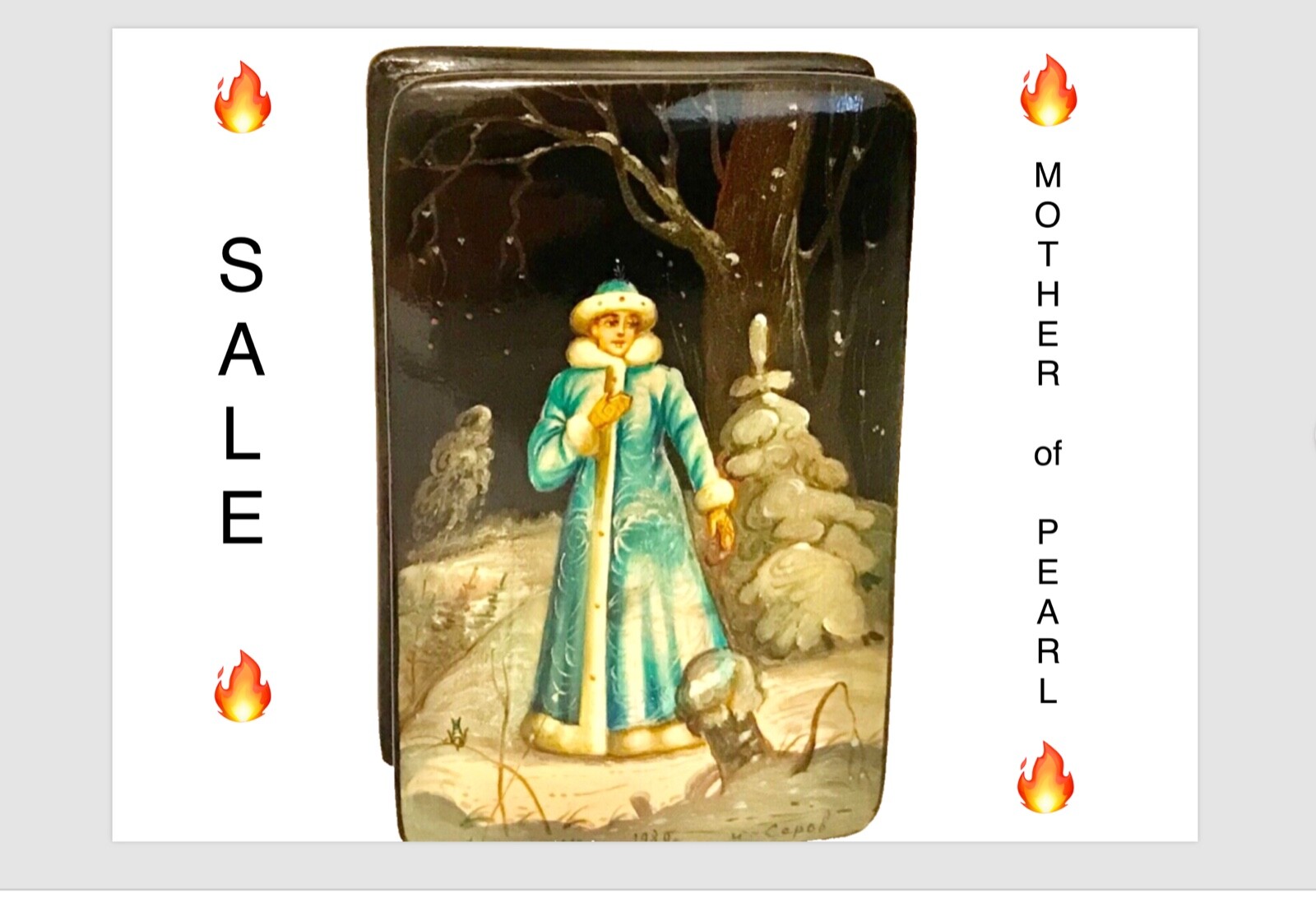 🔥LOOK🔥MOP 1899 Vasnetsov Snow-maiden Russian lacquer Box FEDOSKINO SEROV