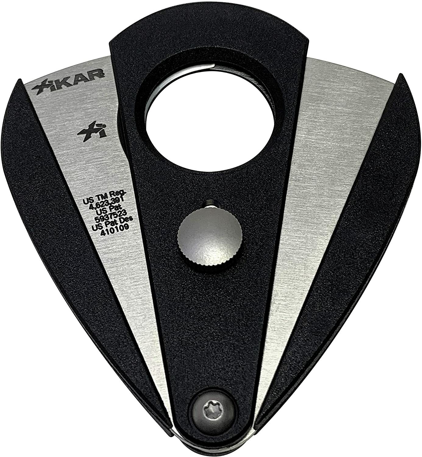 Xikar Xi2 Cigar Cutter, Spring-Loaded Double Guillotine Action Black