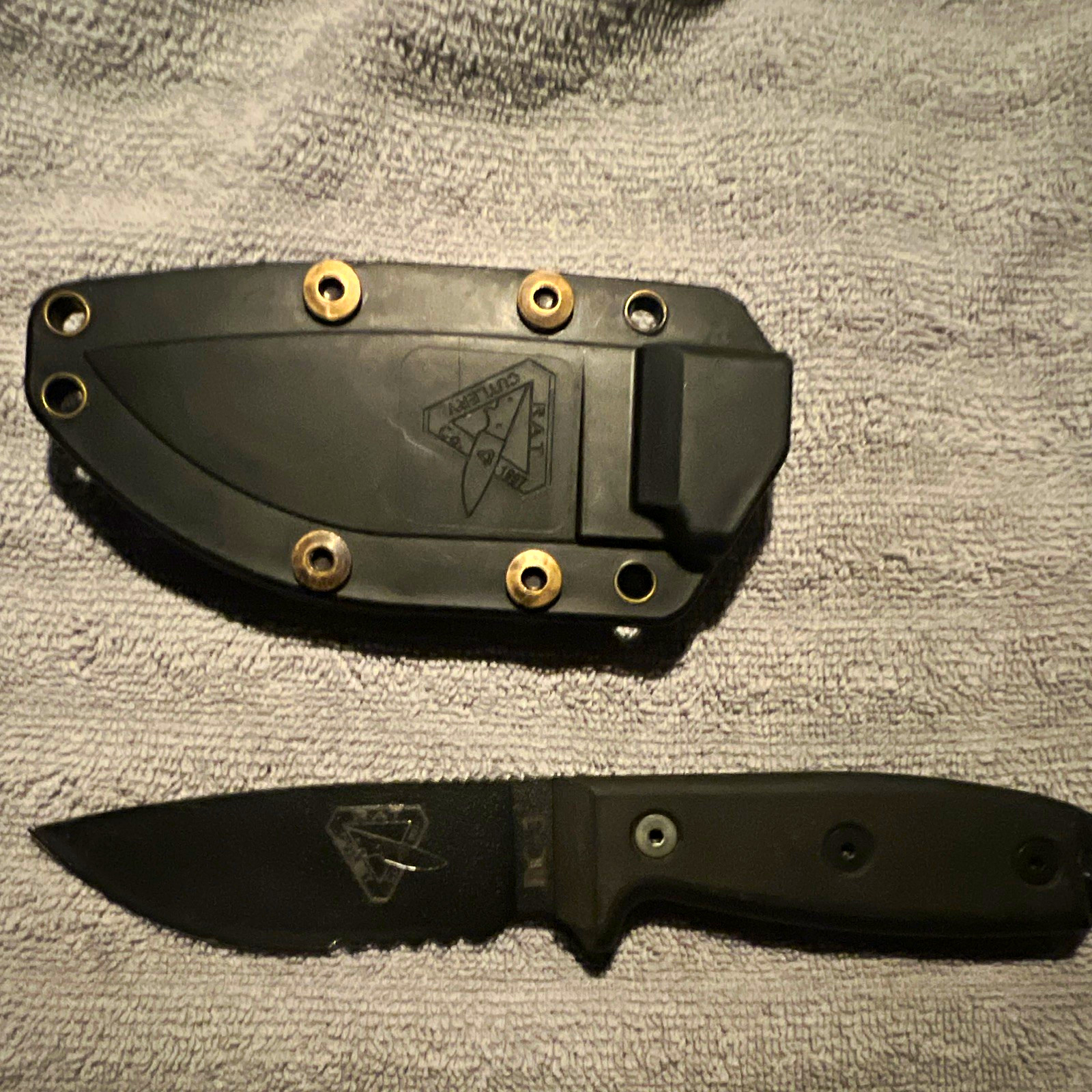RAT Cutlery Rowen RC-3 Survival/Combat Drop Point Plain Edge Full Tang w/Sheath