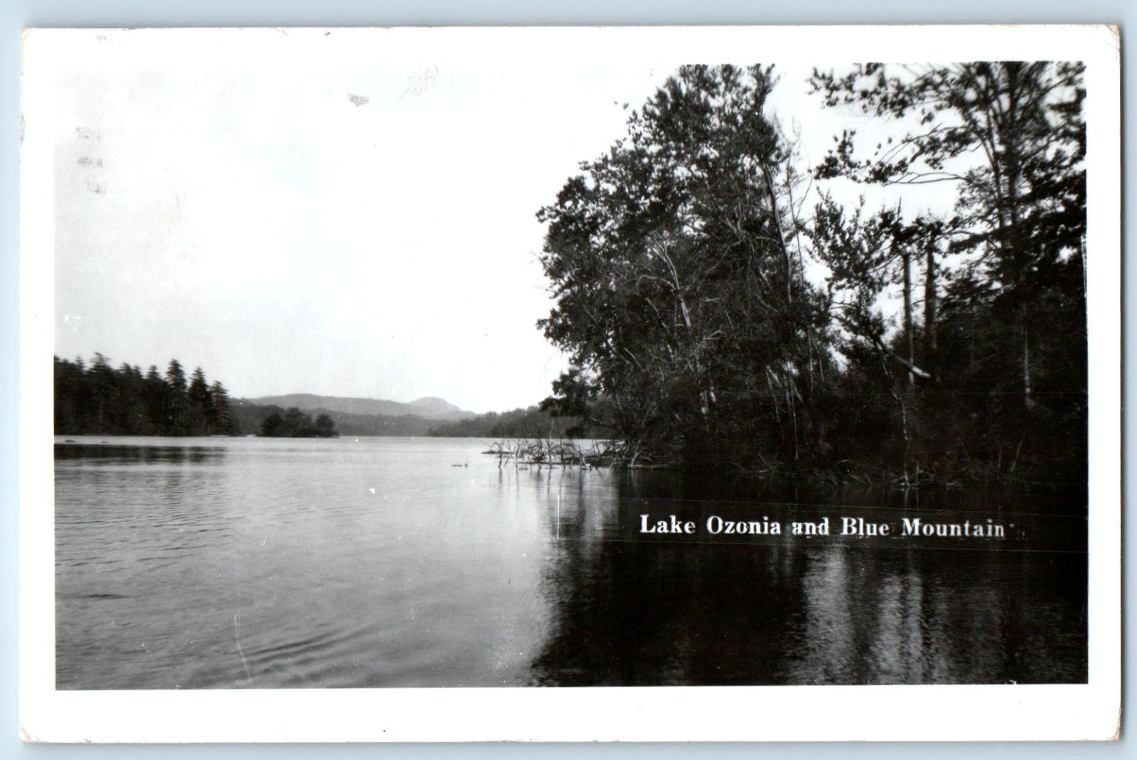 1956 Lake Ozonia And Blue Mountain Schenectady New York NY RPPC Photo Postcard