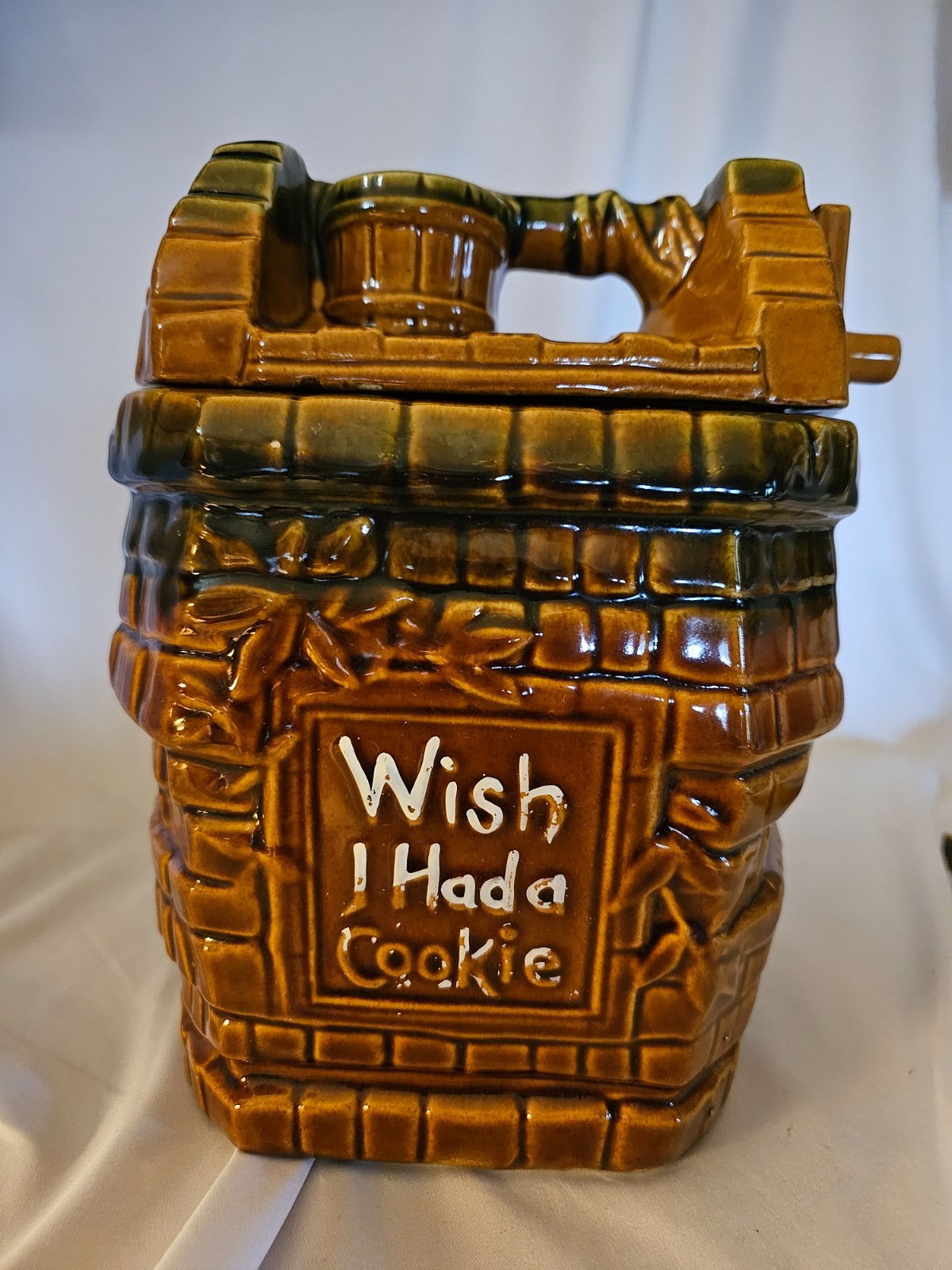 Vintage Nelson MCCoy pottery Cookie Jar Wish I Had a Cookie