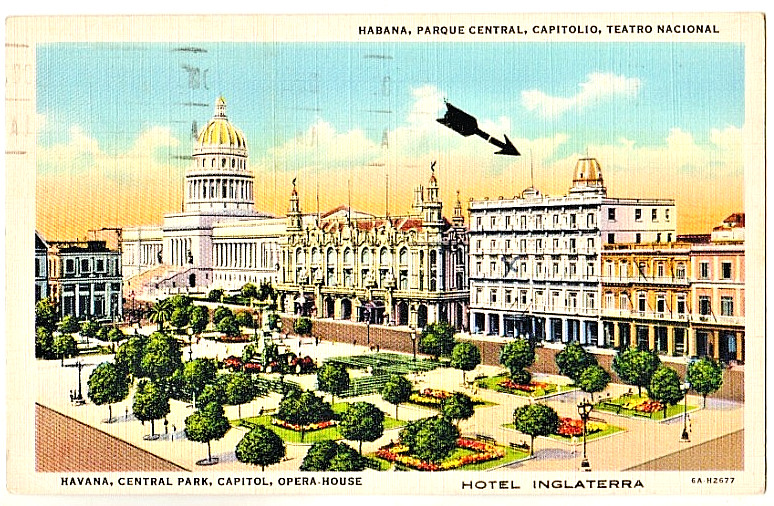VINTAGE CUBAN LINEN POSTCARD \