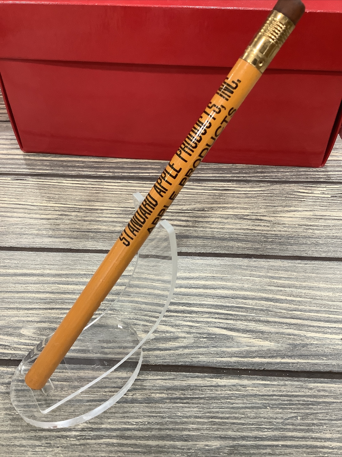 Vintage Unsharpened Pencil Standard Apple Products Inc Rochester New York Yellow