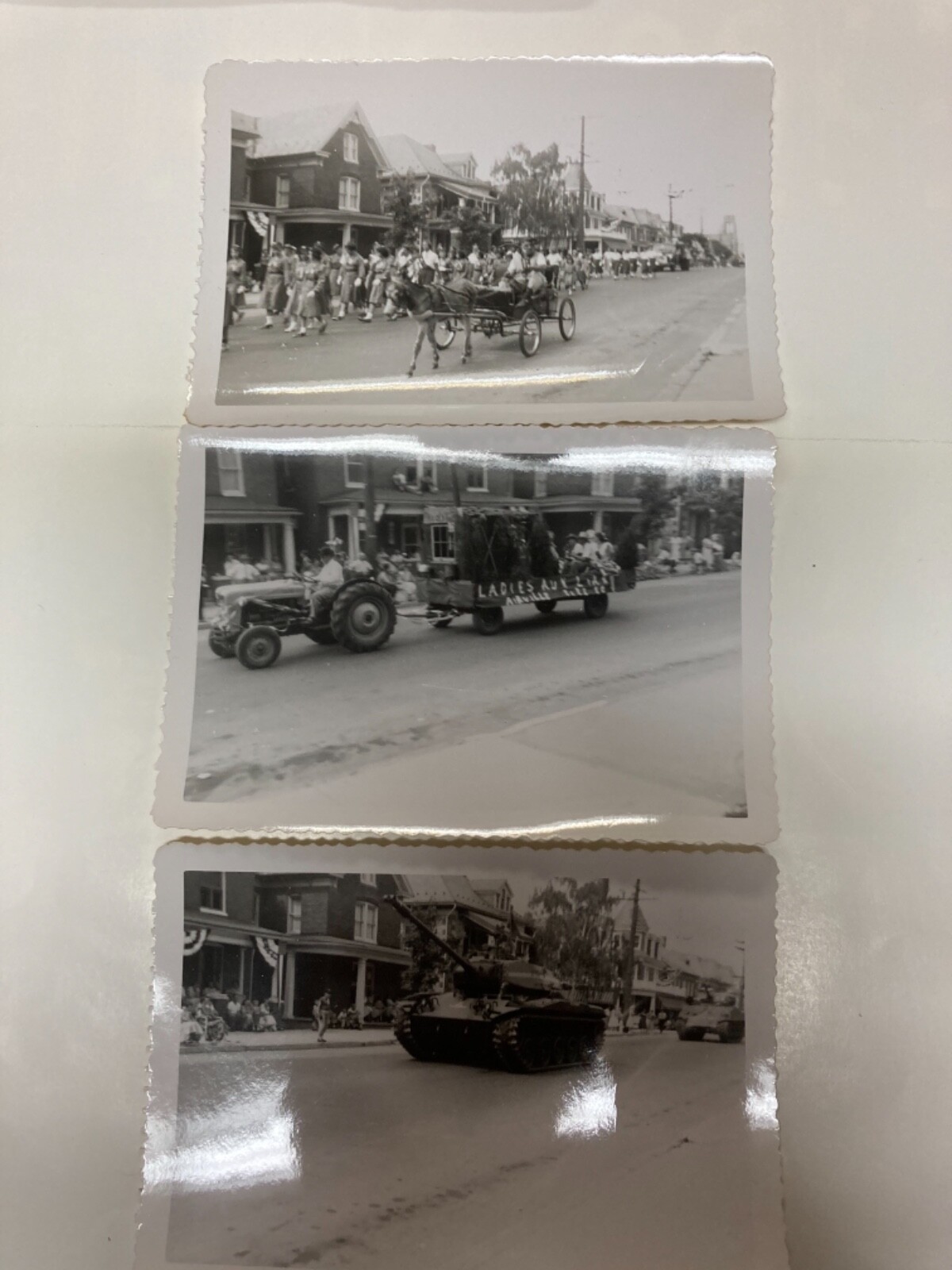 6 vintage Red Lion Pa York County photos parade ww2  Stewart’s 3 1/2 x  5 tanks
