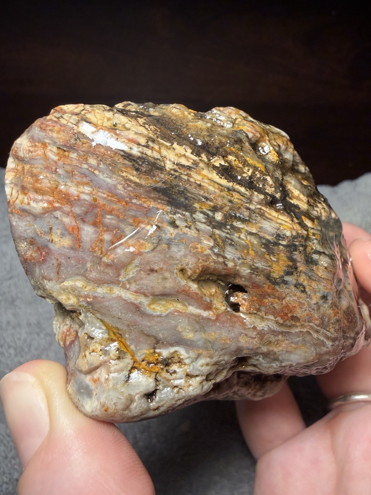 Cold Water Agate Funky Minnesota Lapidary Specimen 10.65oz Cold Water Agate Funky Minnesota Lapidary Specimen 10.65oz