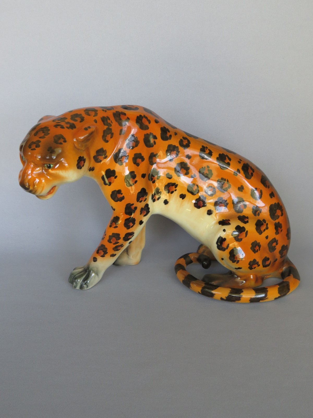 Rare Early Beswick England Seated Leopard 841 Rare Early Beswick England Seated Leopard 841